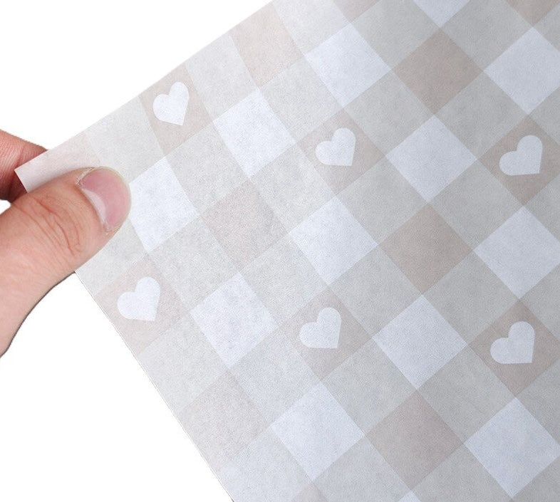 50 feuilles de papier bento emballage 25 x 25 cm