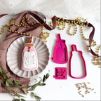 Tampon & cutters à biscuits 3D Du lait pour le Père Noël - Lissie Lou