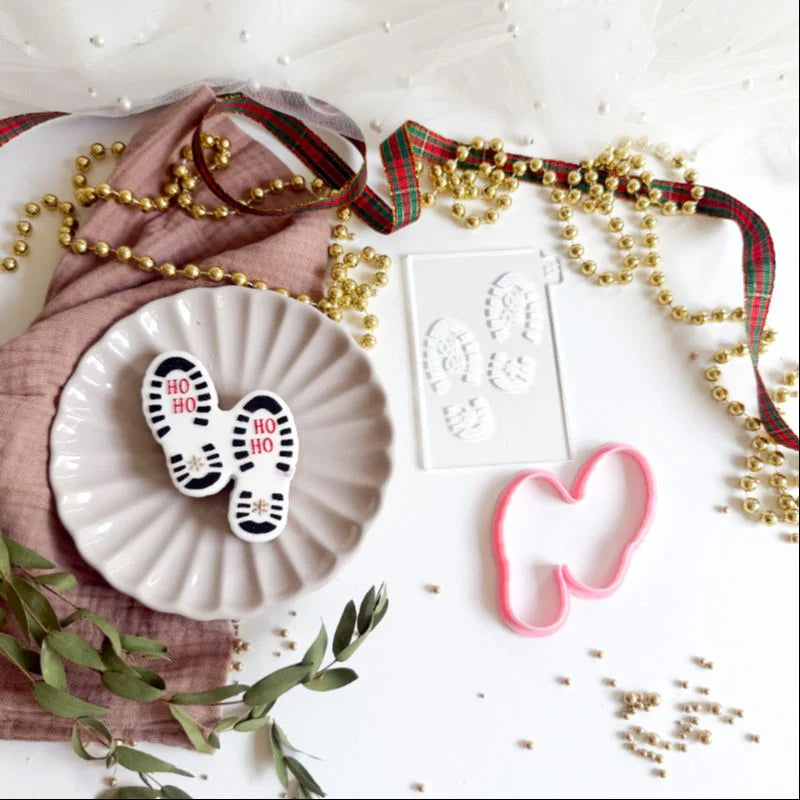 Tampon & cutters à biscuits 3D L'empreinte du Père Noël - Lissie Lou