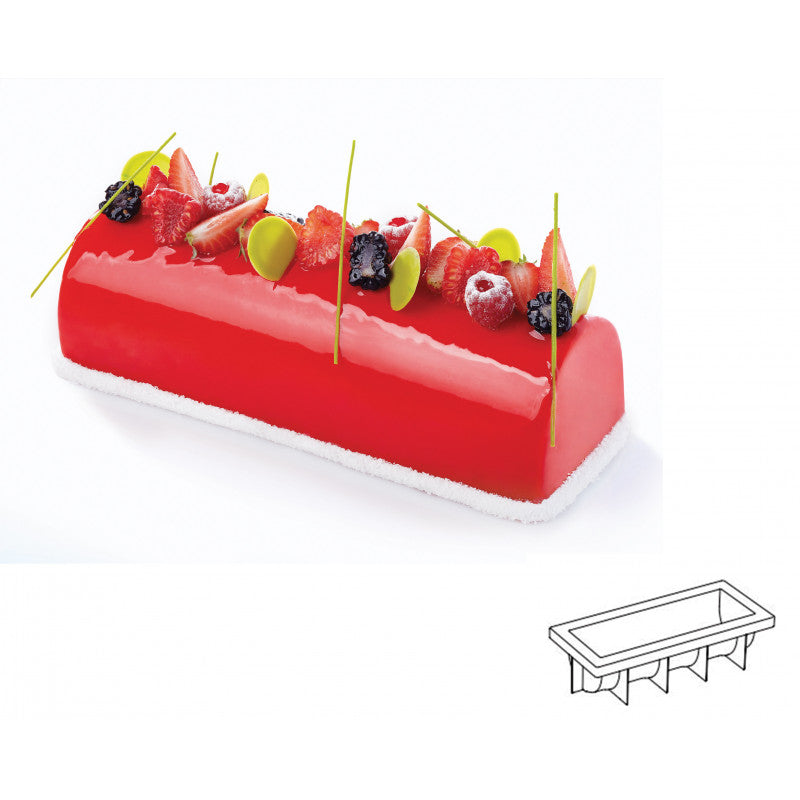 Moule Silicone Bûche 25 x 8,5 cm x H 7 cm  - Pavoni