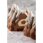 Moule Silicone Bûche Sapin Enneigé 25 x 9 cm x H 9,5 cm - Pavoni