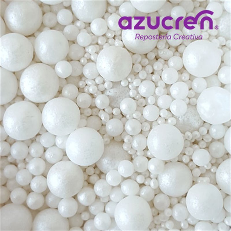 Perles de Sucre Blanches 1,5, 4 et 7 mm contenance 90g - Azucren