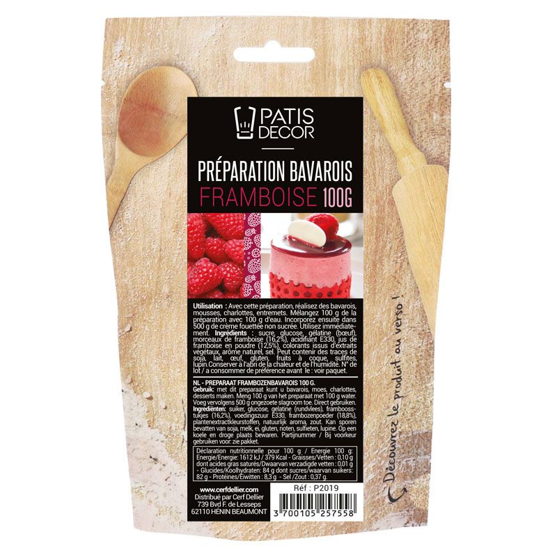 Préparation bavarois Gel Framboise