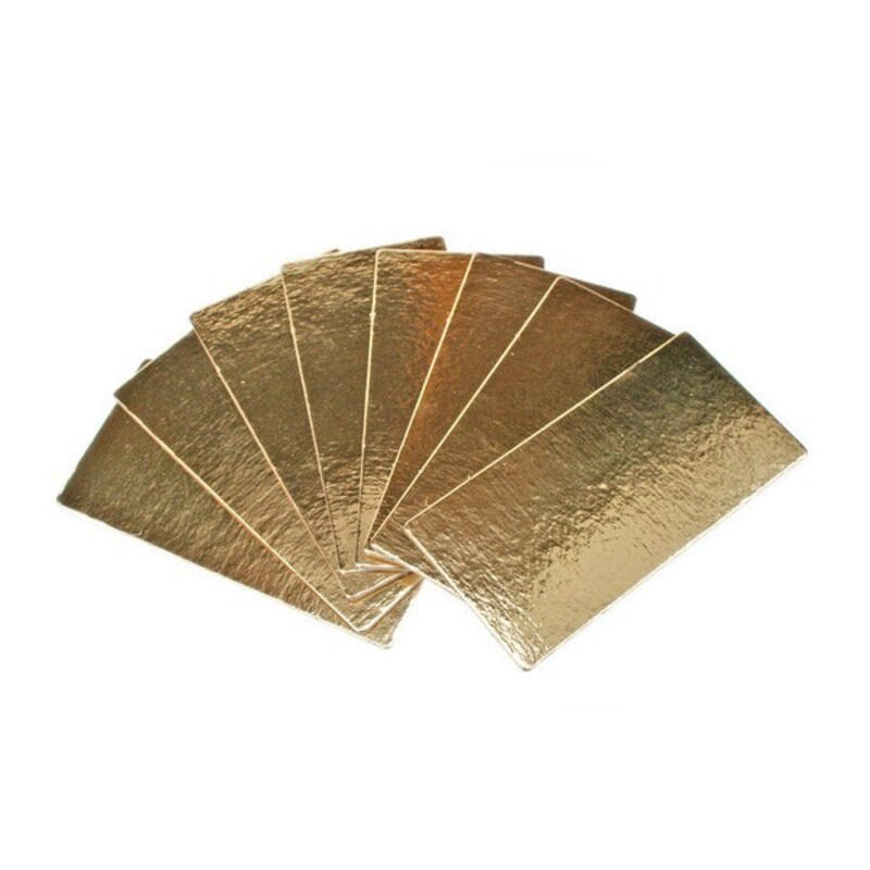 Semelles à bûche or 35 x 10 cm (x5)