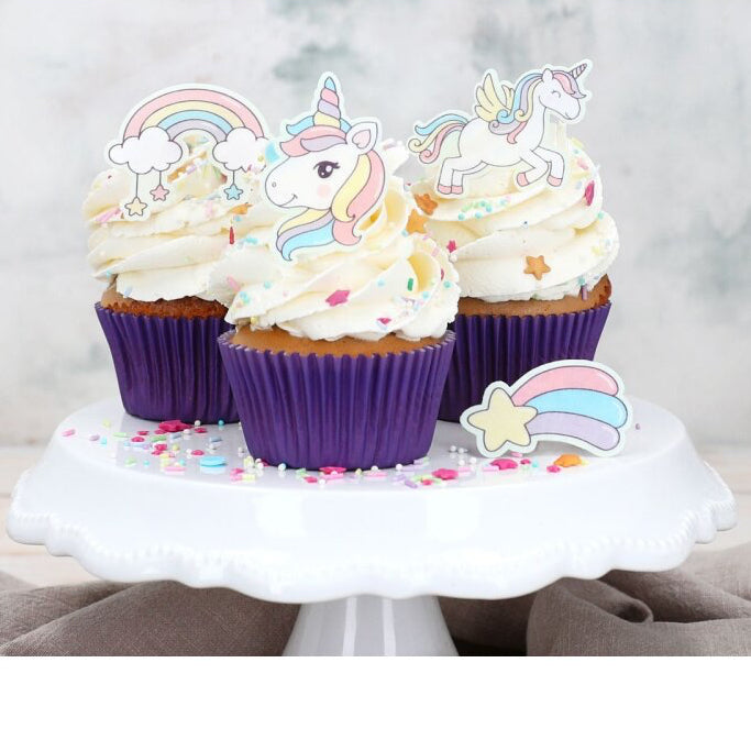 Wafer Paper licorne pré-découpée - 16 pièces