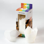 50 Muffins Tulipe caissettes Blanc